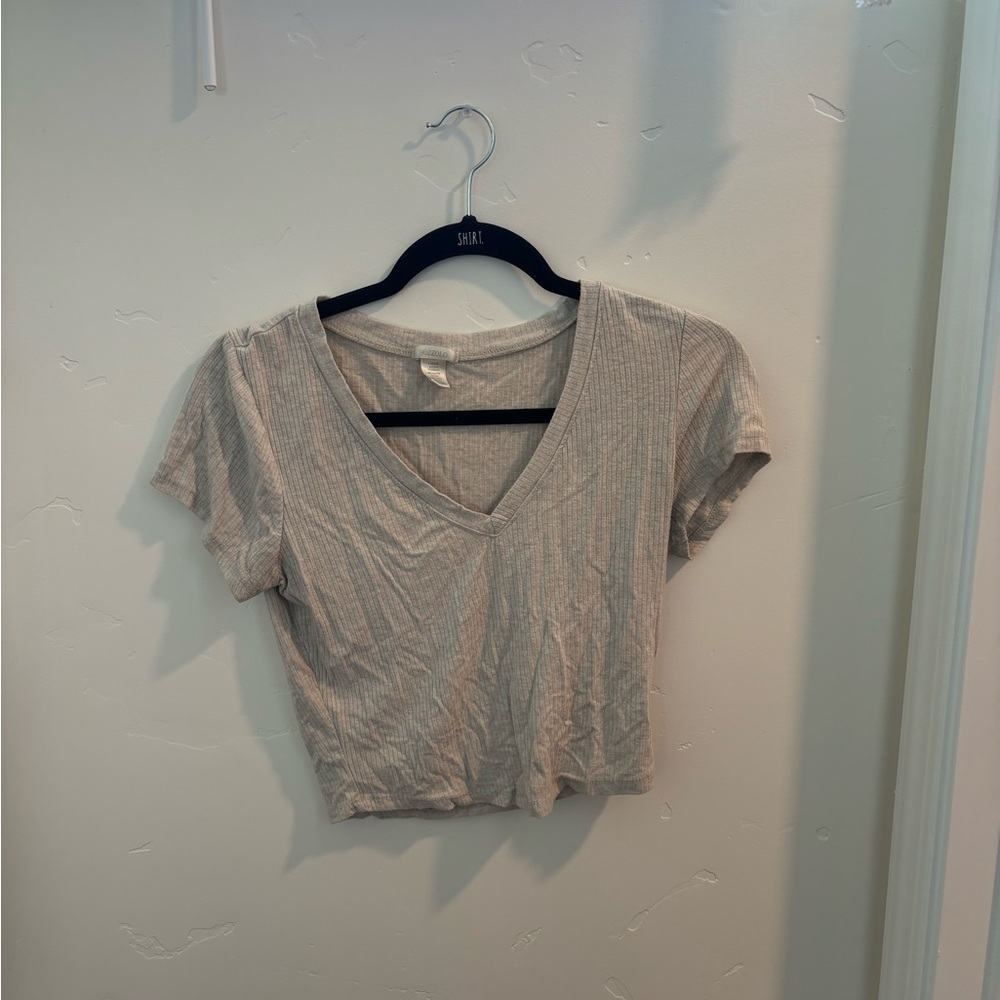 Cream crop top